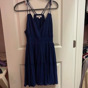 navy strappy dress